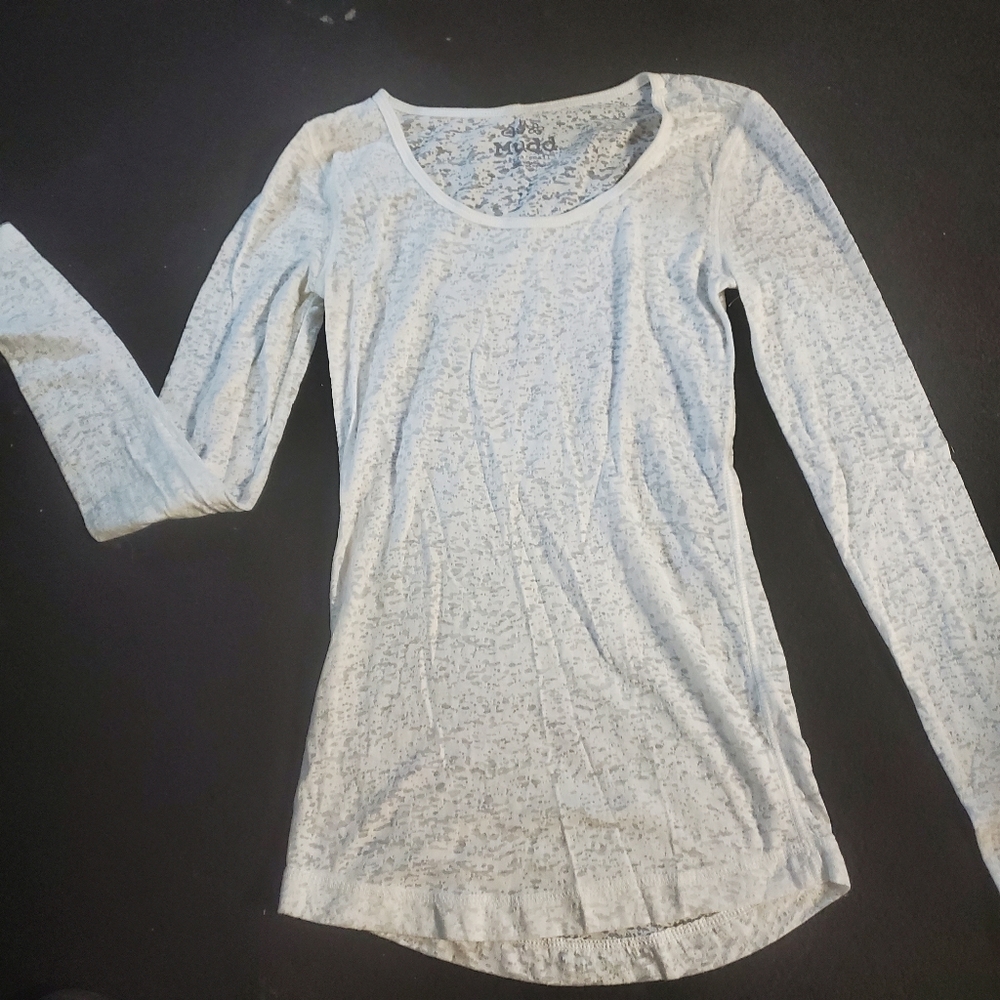 Mudd Xs long sleeve see-through lightweight tee